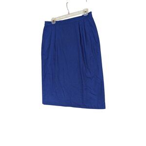 Vintage Blue Pencil Skirt With Pockets E H Woods